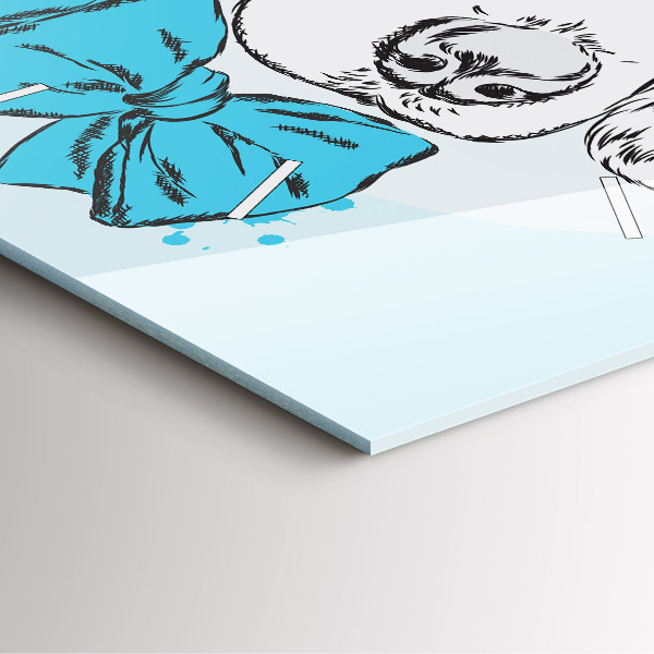 Szögletes fali üvegóra Kölyökkutya