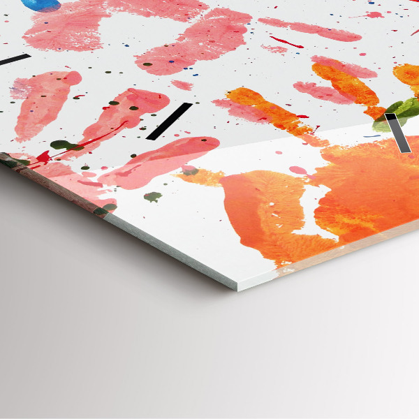 Szögletes fali üvegóra Gyermek kézlenyomatok