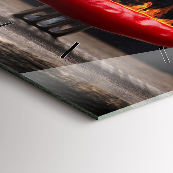 Szögletes fali üvegóra Pepperoni bors