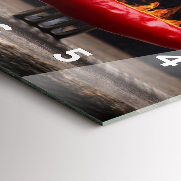 Szögletes fali üvegóra Pepperoni bors