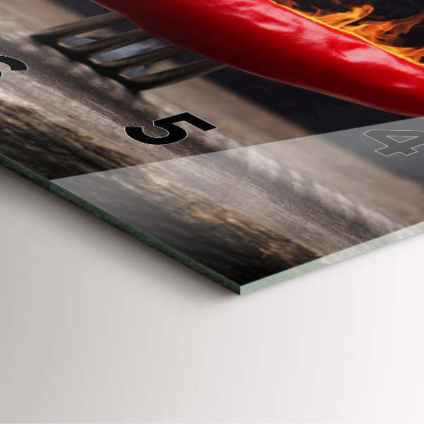 Szögletes fali üvegóra Pepperoni bors