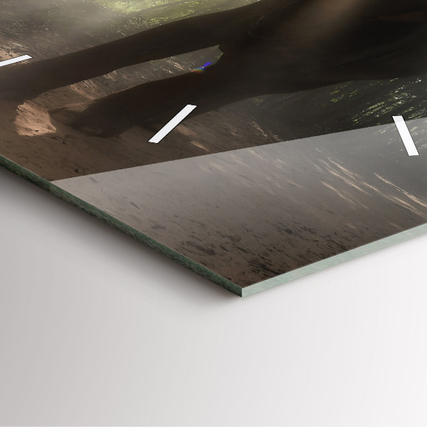 Szögletes fali üvegóra Elefánt a dzsungelben