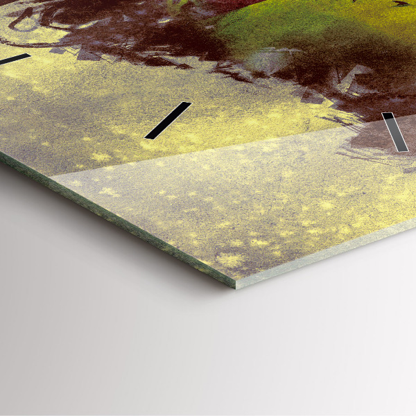 Szögletes fali üvegóra Nő az erdőben