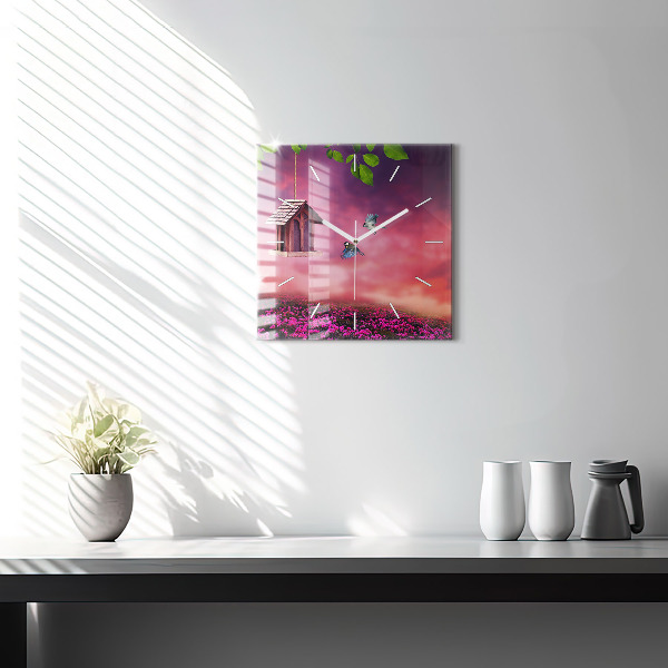 Szögletes fali üvegóra Madárház