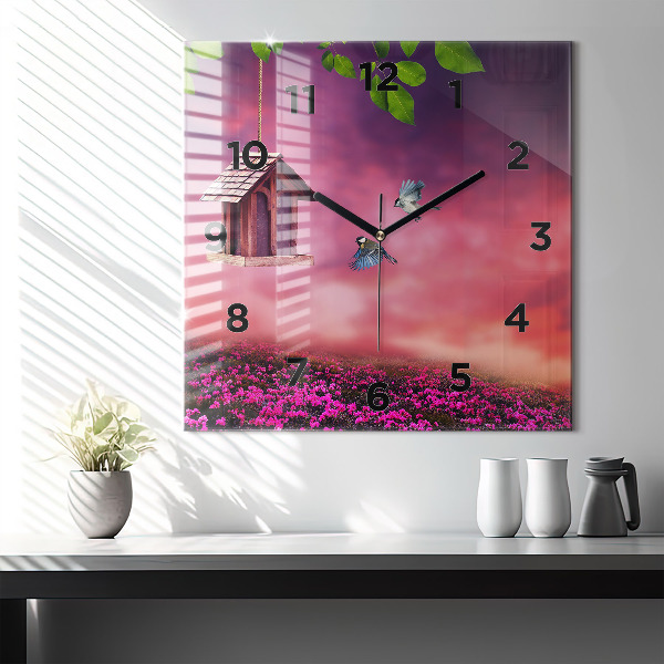 Szögletes fali üvegóra Madárház