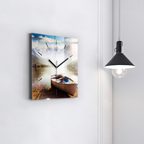 Szögletes fali üvegóra Kilátás a tóra