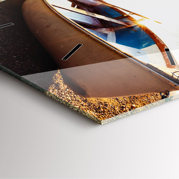 Szögletes fali üvegóra Kilátás a tóra