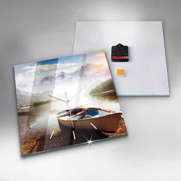 Szögletes fali üvegóra Kilátás a tóra