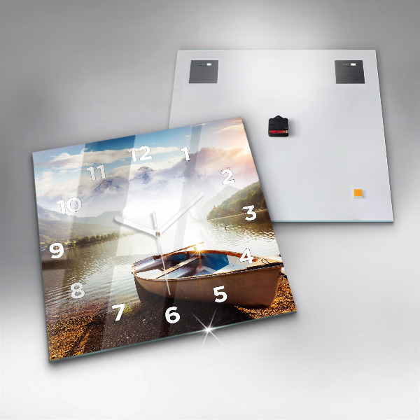 Szögletes fali üvegóra Kilátás a tóra