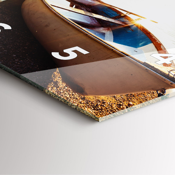 Szögletes fali üvegóra Kilátás a tóra