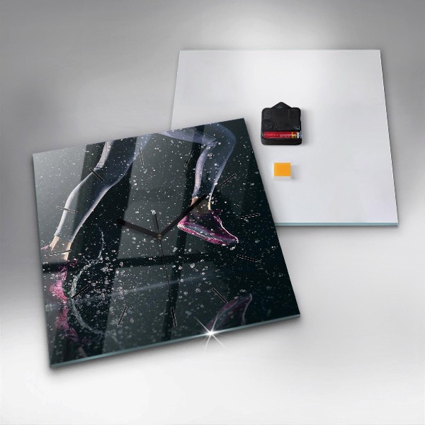 Szögletes fali üvegóra Egészséges életmód és futás