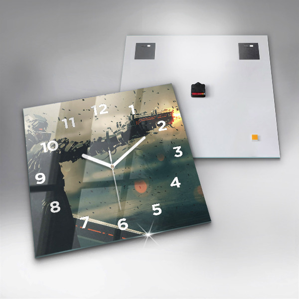 Szögletes fali üvegóra Halálos fegyveres játék