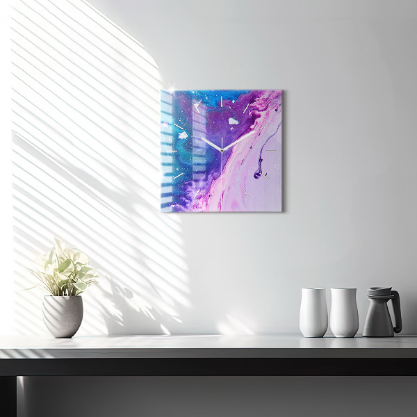 Szögletes fali üvegóra Színes háttér