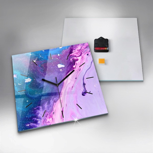 Szögletes fali üvegóra Színes háttér