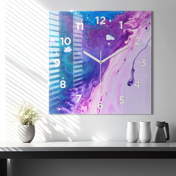 Szögletes fali üvegóra Színes háttér