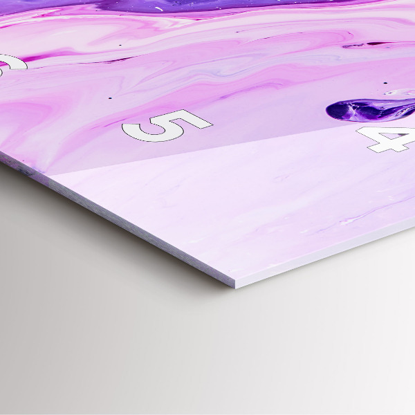 Szögletes fali üvegóra Színes háttér