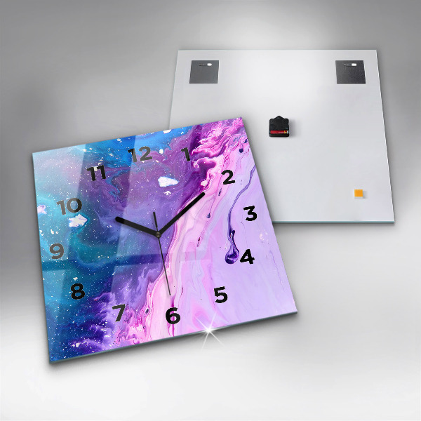 Szögletes fali üvegóra Színes háttér