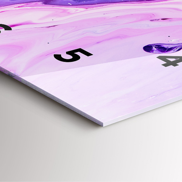 Szögletes fali üvegóra Színes háttér