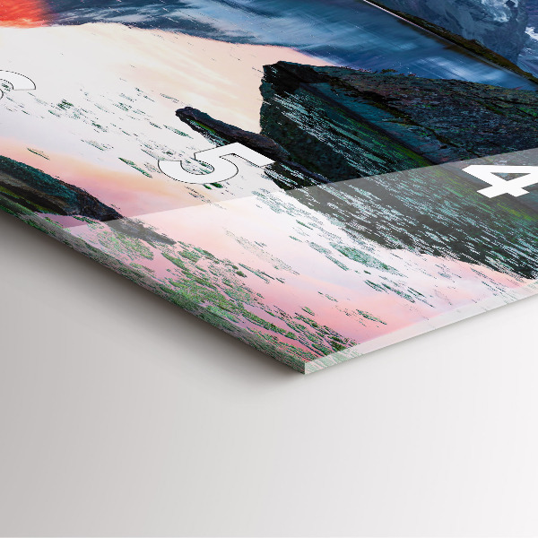 Szögletes fali üvegóra Stellisee Matterhorn-tó