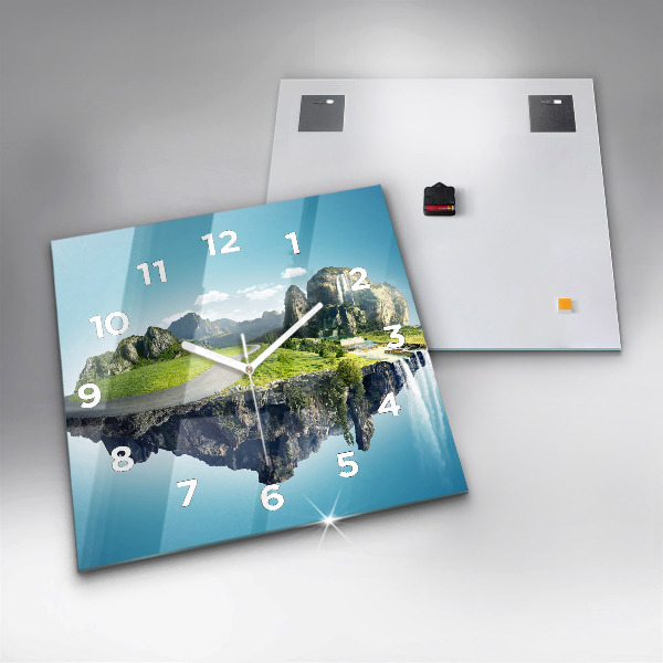 Szögletes fali üvegóra Repülő Sziget