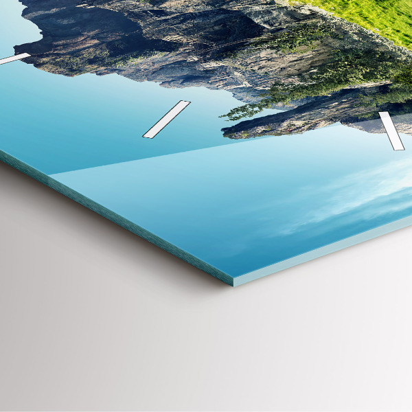 Szögletes fali üvegóra Repülő Sziget