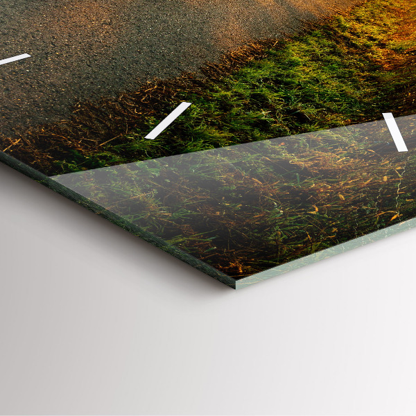 Szögletes fali üvegóra Köd napkeltekor