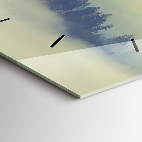 Szögletes fali üvegóra Ködös erdei sas