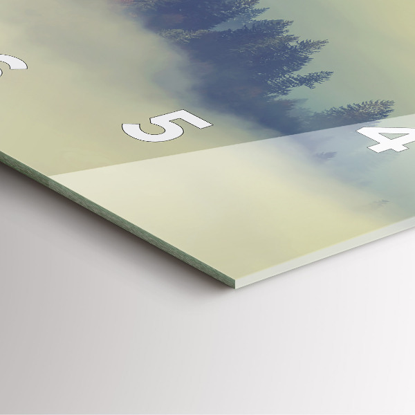 Szögletes fali üvegóra Ködös erdei sas