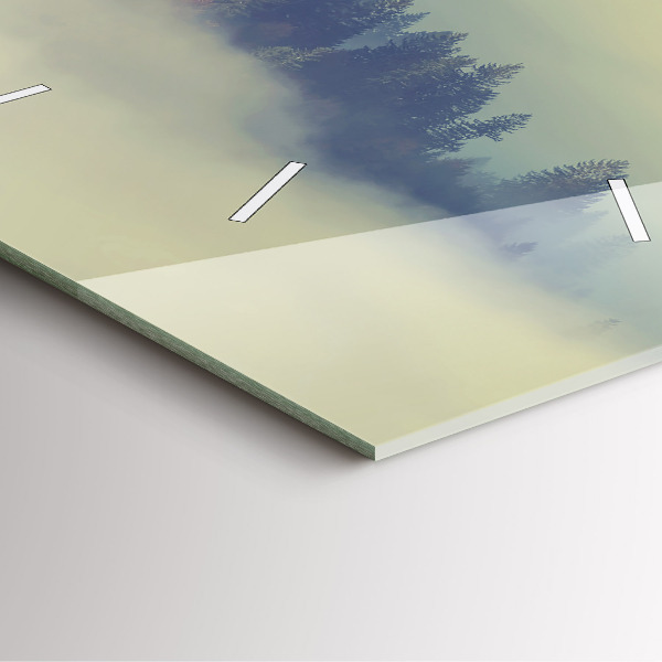 Szögletes fali üvegóra Ködös erdei sas