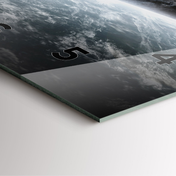 Szögletes fali üvegóra Űr és bolygók