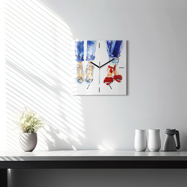 Szögletes fali üvegóra Női magassarkú