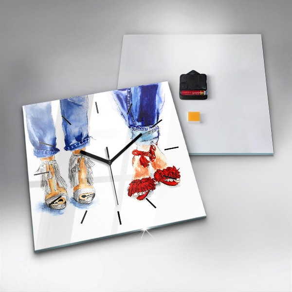 Szögletes fali üvegóra Női magassarkú