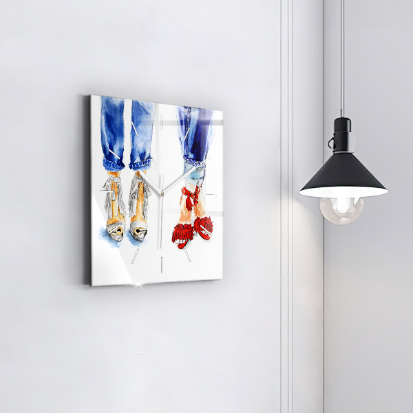 Szögletes fali üvegóra Női magassarkú