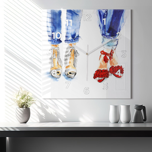 Szögletes fali üvegóra Női magassarkú