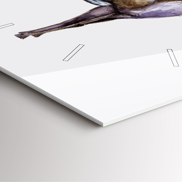 Szögletes fali üvegóra A vadon szarvas királya