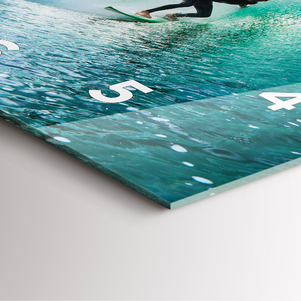 Szögletes fali üvegóra Szörfözés Hawaii-on