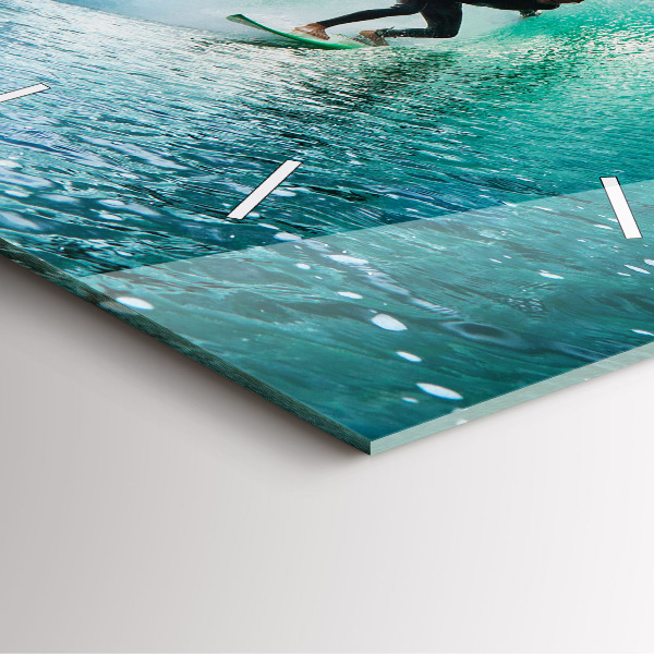 Szögletes fali üvegóra Szörfözés Hawaii-on