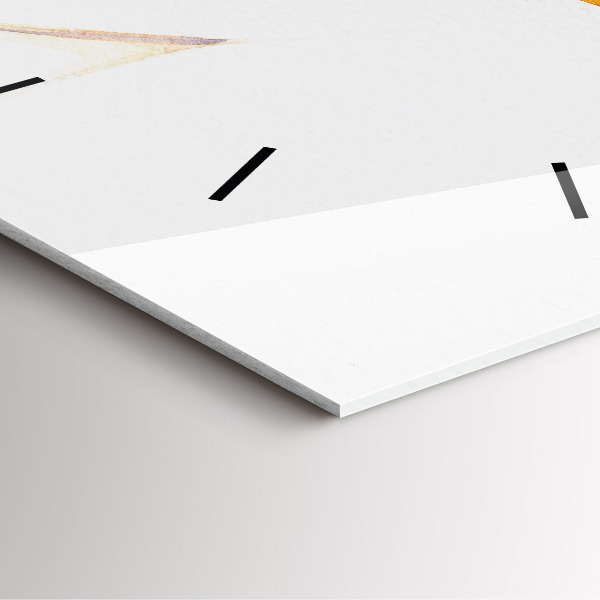 Szögletes fali üvegóra Nő kalapban