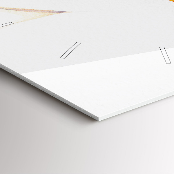 Szögletes fali üvegóra Nő kalapban