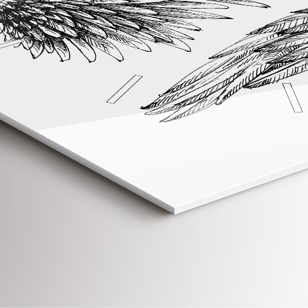 Szögletes fali üvegóra Angyal szárnyai