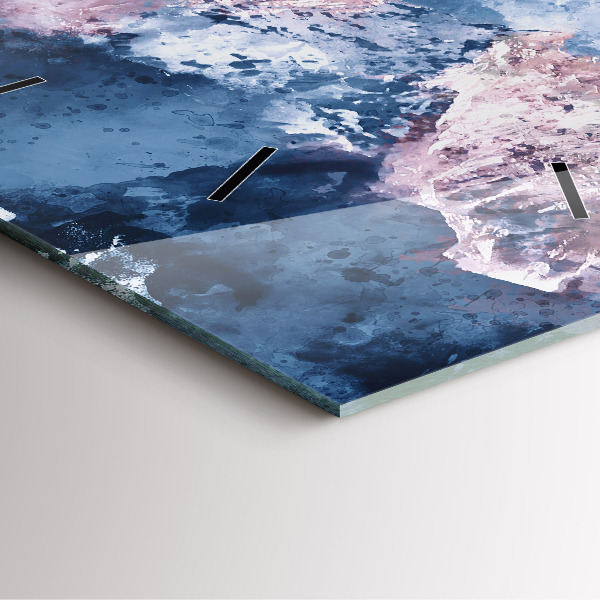 Szögletes fali üvegóra Absztrakt hegyláncok