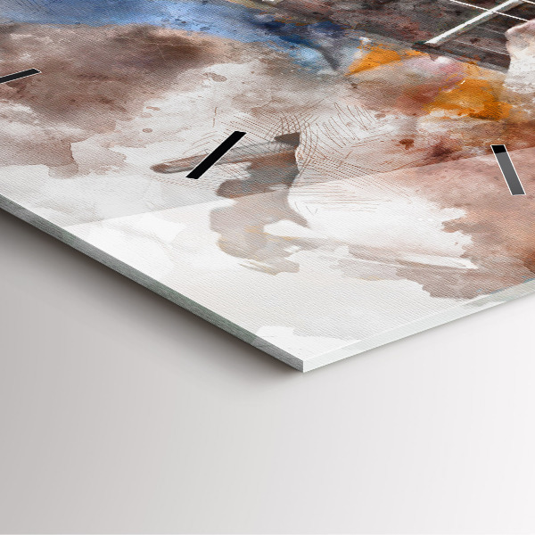 Szögletes fali üvegóra Gitár grafika