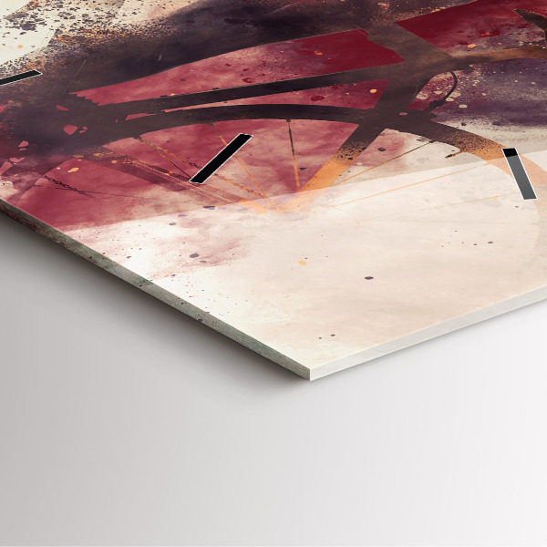 Szögletes fali üvegóra Nő és a kerékpár