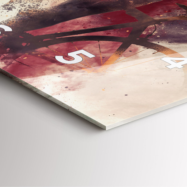 Szögletes fali üvegóra Nő és a kerékpár