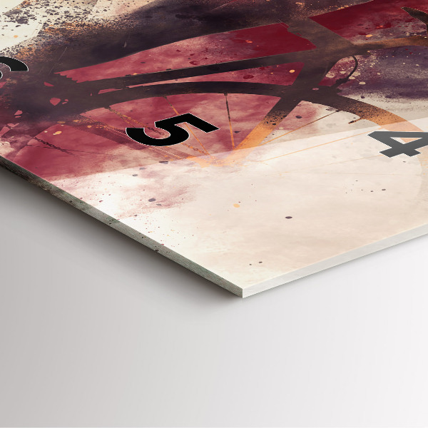 Szögletes fali üvegóra Nő és a kerékpár