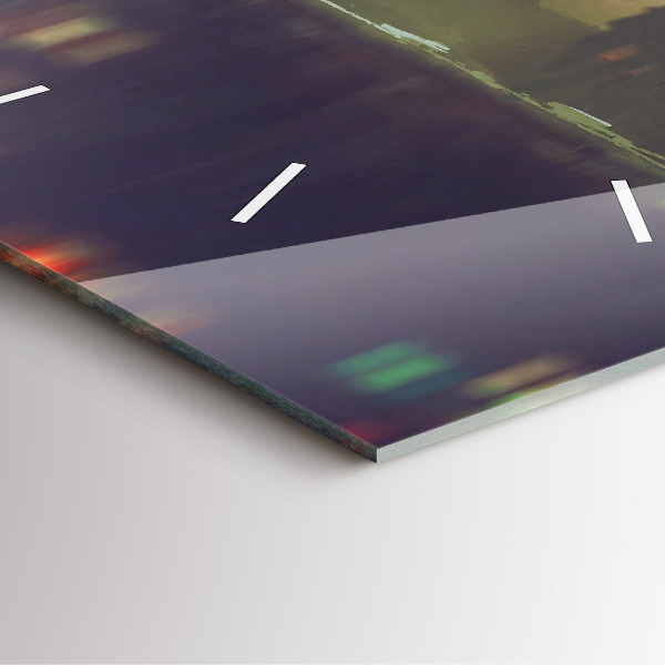 Szögletes fali üvegóra Emberek esernyővel