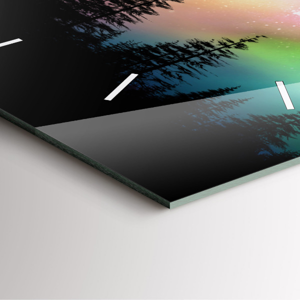 Szögletes fali üvegóra Északi fény