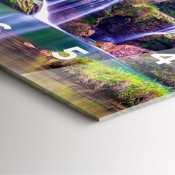 Szögletes fali üvegóra Jiulong vízesés, Kína