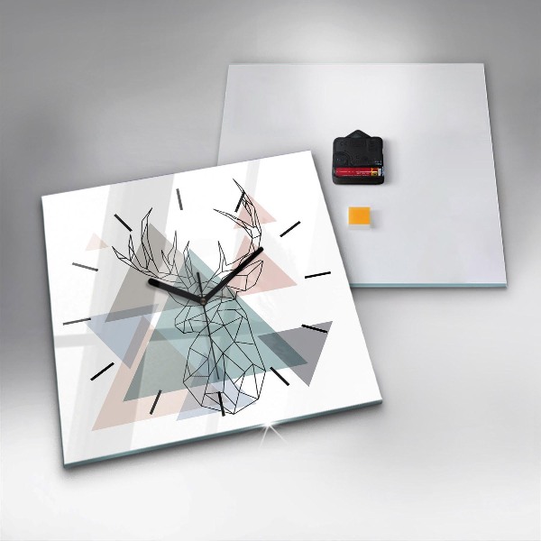 Szögletes fali üvegóra Rénszarvas skandináv stílusban