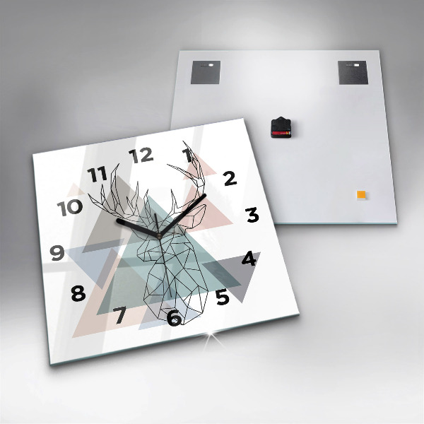 Szögletes fali üvegóra Rénszarvas skandináv stílusban